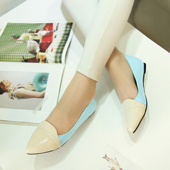 Korean designer shoes fashion shoes in spring 2015 pointed brief spell color Joker shoes comfortable leisure shoes