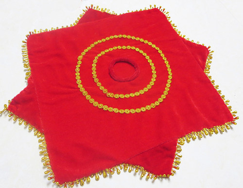 标准1尺5舞蹈手绢二人转手绢八角巾秧歌手帕双层加厚跳舞手绢花