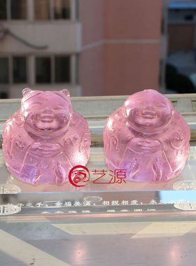 琉璃福娃送姐姐亲戚同事风摆件