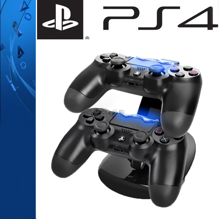 PS4手柄充电器 PS4PRO手柄座充 PS4SLIM充电器支架 双座 OIVO原装