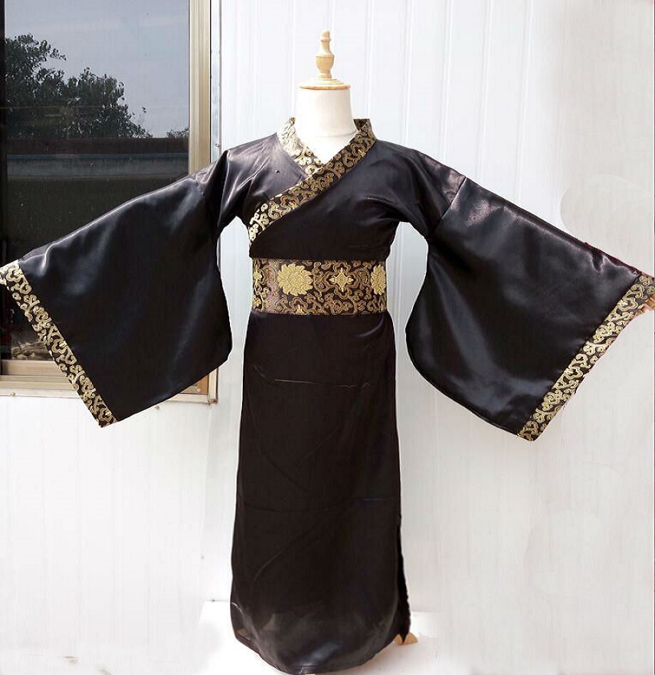 男士汉服曲裾深衣直裾古装华服唐装古代舞台演出服装 多色