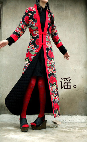 此岸歌声原创设计风猫头鹰棉衣