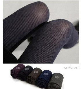 日本品牌back春秋款天鹅绒连裤袜竖麻花百搭条纹咖啡色打底黑色