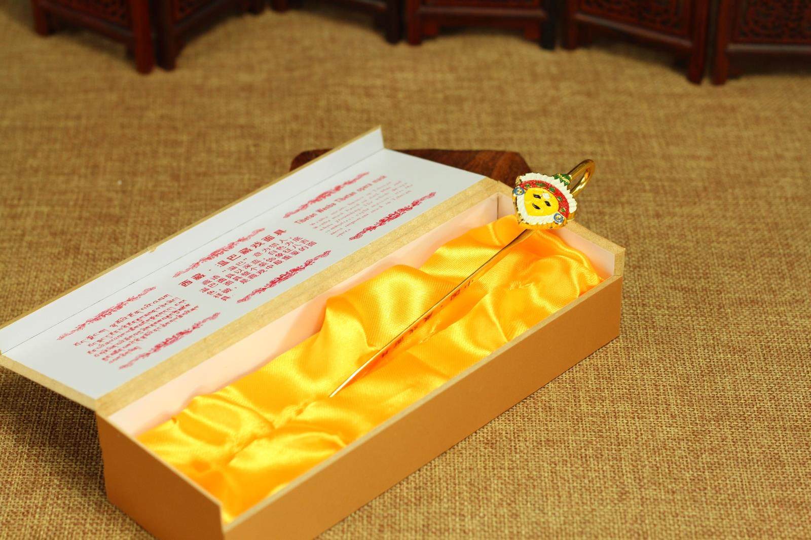 现货 西藏特色工艺品 温巴藏戏面具脸谱 金属藏式书签 一支