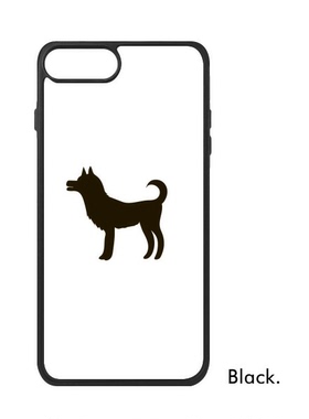 适用于iPhone黑色狗动物剪影Xr手机壳max保护套678plus硅胶11