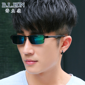 男款小型炫彩开车偏光太阳镜防旋光紫外线近视不夸张小脸型潮墨