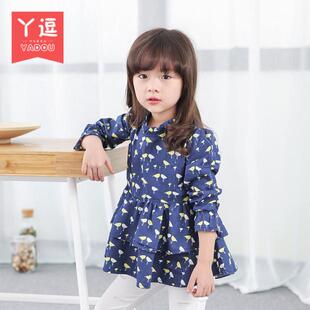 童装连衣裙女童春秋季新款长袖宝宝裙子儿童公主裙1-3-7岁