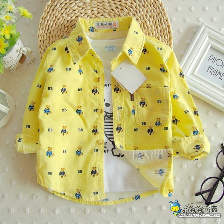 Chemise garcon à manche longue en coton - Ref 2077668 Image 1