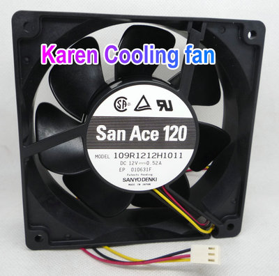 Sanyo/三洋109R1212H1011 12038 DC12V 0.52A 12cm 散热风扇