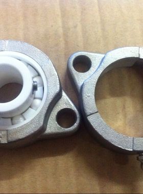 全陶瓷轴承UC204CE不锈钢轴承座SLF204内径20mm轴防水耐腐蚀 高温