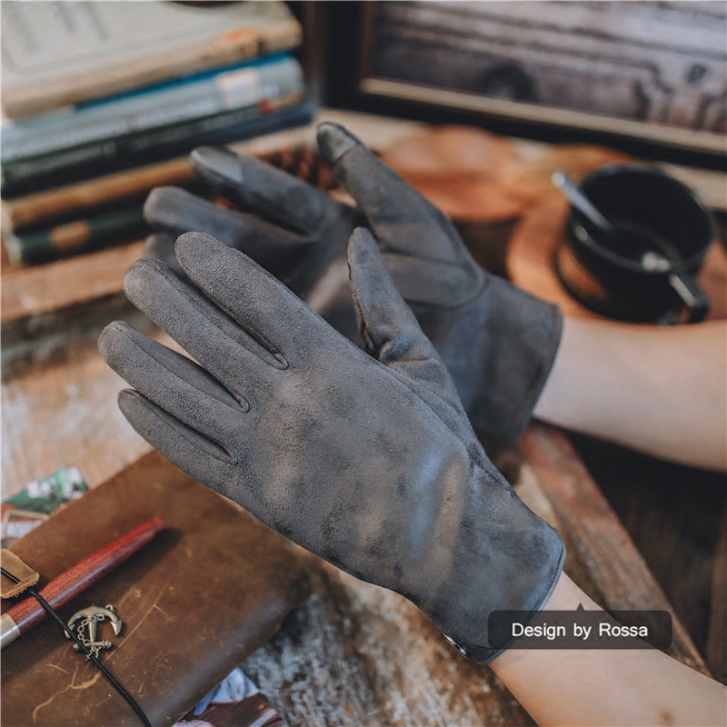Gants pour homme en velours - Ref 2782573 Image 4