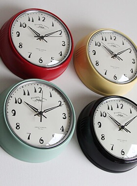 库瑞特复古怀旧金属石英挂钟 厚款英伦风北欧钟表美法式乡村田园