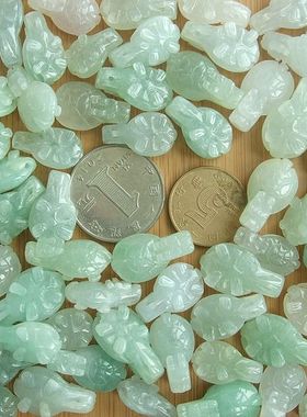 迷你款小龙头龟龙龟20485-1 新款 实物拍图缅甸玉天然纯A货翡翠