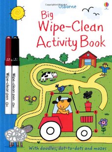 英文原版 Big Wipe Clean Activity Book 涂写擦擦游戏书