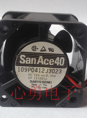 原装正品Sanyo/三洋散热风扇109P0412J3023 12V 0.35A 2线 4028