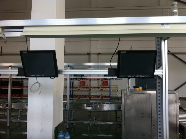 挂架式15寸工业显示器台湾触摸金属外壳车间流水线电脑一体机通用