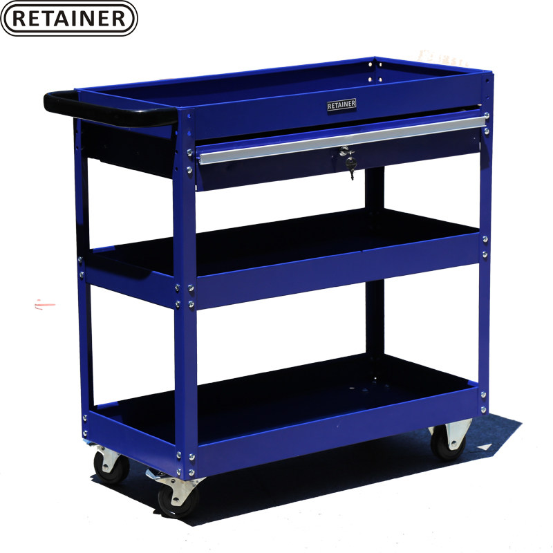 retainer瑞美拓三层带抽屉上锁移动式工具车 零件车4s汽修工具车