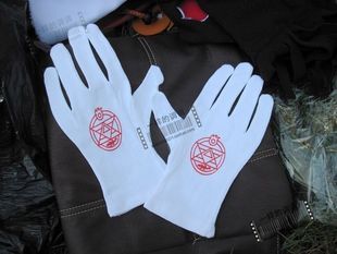 钢之炼金术师cosplay 钢炼COS套装 爱德华白色手套 纯棉现货