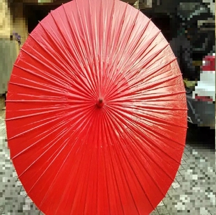 红色油纸伞红色装饰旗袍走秀表演伞分水油纸伞花园伞吊顶装饰新品