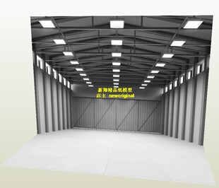 1比6 12 18货物物流仓库工厂停车库 兵人偶建筑车模汽车场景模型