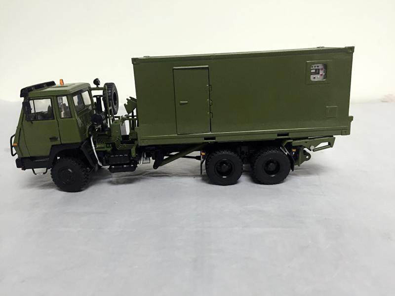 1/43陕汽斯太尔后勒保障方舱合金车/玩具仿真车/