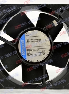 德国EBMPAPST TYP4600Z 115V 19/18W 120*38MM 全金属耐高温风扇