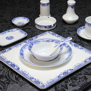 金汉宫餐厅饭馆餐饮用品酒店摆台餐具骨瓷套装-清明上河图