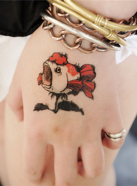 【女仆TATOO】042鬼灯的冷彻金鱼草动漫周边纹身贴 满24包邮G0003