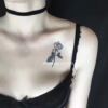 BYZHENZI Hand drawn Diablo rose clavicle Like a breath of fresh air men and women Lasting Waterproof tattoos APPLIQUE Tattoo