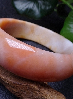 三彩包邮拉长石碧玺海纹玉手镯