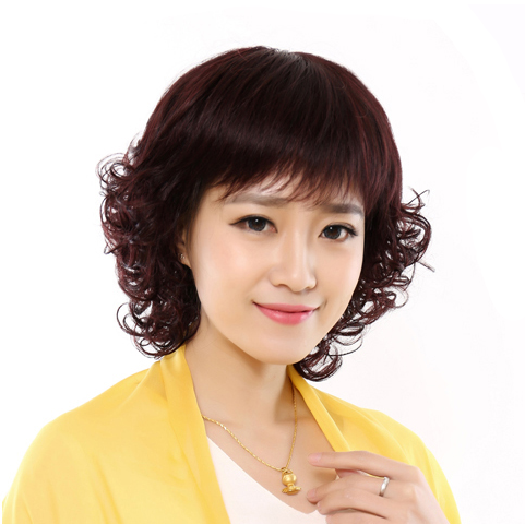 女士假发外婆气质妈妈款中老年假发高贵中长卷发中年人假发套发型