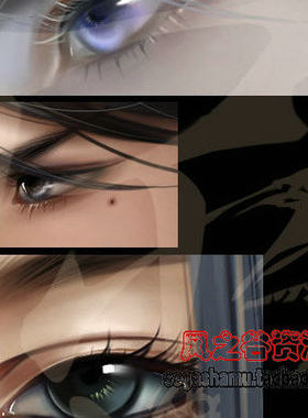 美术动漫绘画素材 二次元人物 五官 表情 手 脚画法超值合集