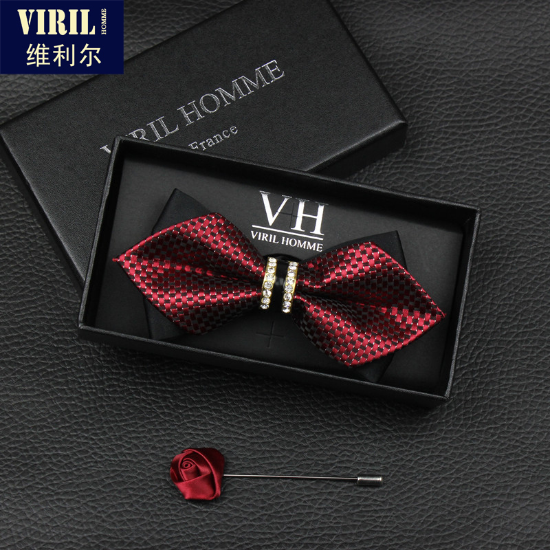 男士伴郎新郎黑色红色领结衬衫男 结婚婚礼英