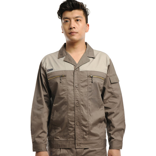安美薇高棉细斜长袖工作服夏季工装男女电焊汽修工程服劳保服制服