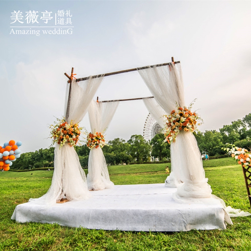 新款森系婚庆道具草坪婚礼木桩拱门架子花门签到台背景摆件装饰品|msdalam kategori bekalan perayaan/hadiah, set perkahwinan/props, Arch - dari Buy2taobao.com untuk memberikan perkhidmatan ejen Taobao profesional membeli