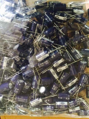 450v10uf全新原装 高压蓝皮高频铝电解电容450v10uf 13x20mm