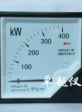 优质指针式三相有功功率表 42L6-W 400KW 380V 600/5 功率表