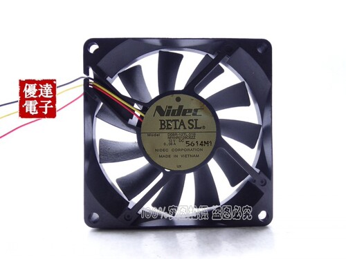 NIDEC尼迪克 D08R-12TL 01B 12V 0.08A 8015 静音 投影仪散热风扇