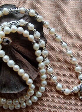 天然淡水珍珠925纯银DIY配件手工