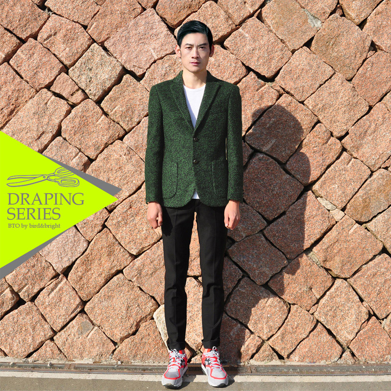 设计师橄榄圈圈加厚保暖西装外套