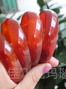 天然红色玉髓玛瑙手镯包邮