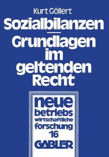 预售 Geltenden Sozialbilanzen Recht Grundlagen
