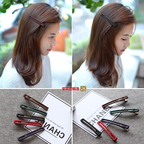 韩国进口一字基础款头饰刘海夹
