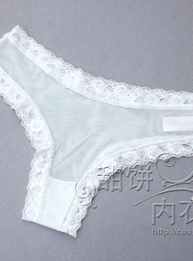 亏清任4条包邮03外贸欧美柔软蕾丝边网纱透明性感三角裤女士内裤