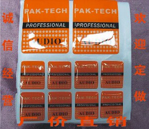 透明滴塑定制 烫金不干胶贴纸印刷 环氧树脂滴塑商标 水晶硬胶贴