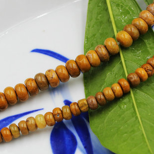 天然无优化福建田黄石算盘珠隔珠隔片散珠手串佛珠 DIY饰品配件