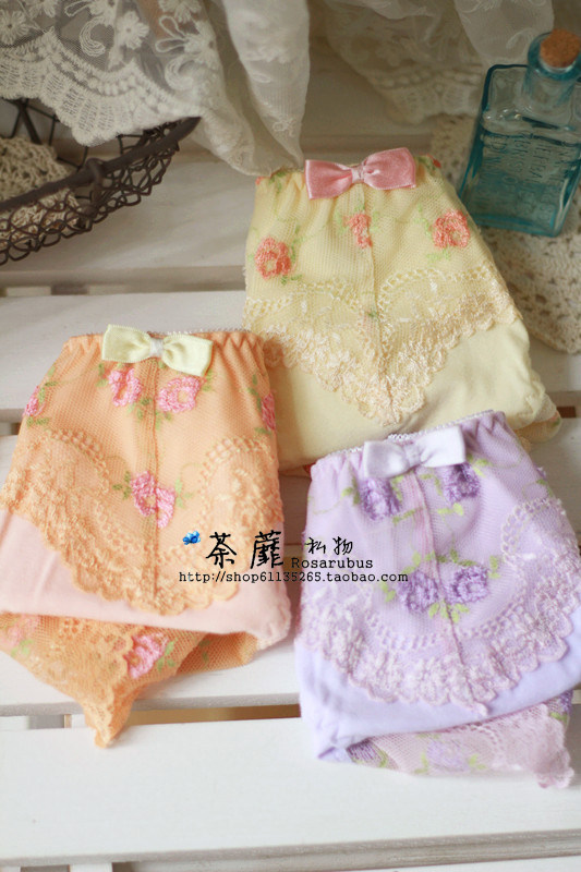 全店清仓 日系出口外贸马卡龙蝴蝶结刺绣半透蕾丝女士内裤无痕,女士内衣/男士内衣/家居服,女三角裤,淘宝优惠券,粉丝福利购,淘宝优惠卷