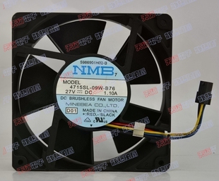 09W B76 12CM NMB 铝框耐高温风扇 1.10A 4715SL 27V 正品 12038
