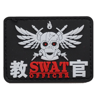 PVC SWAT教官防水材质臂章胸章魔术贴军迷户外冲锋衣贴章背包贴