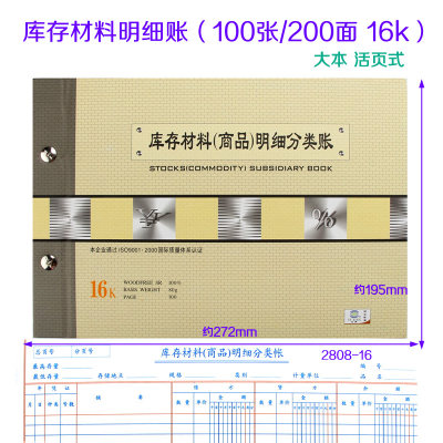 亚兴2808-16库存材料商品明细